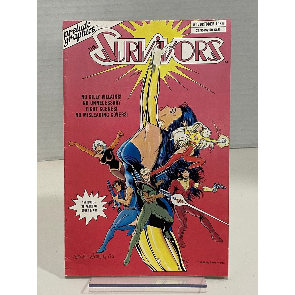 Prelude Graphics The Survivors Comic Book #1 Oct 1986 Steve Woron Pink Good